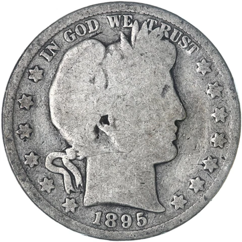 1895 (P) Barber Half Dollar 90% Silver Good Cover