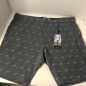 Pantaloncini da golf Tee Time Authentic Golf Wear poliestere spandex nuovi taglia 36 magliette grigie - Foto 1 di 12