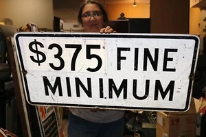 Letrero metálico grande retirado de $375 fino límite de velocidad mínimo carretera calle carretera 36" - Imagen 1 de 3