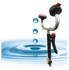 304 Stainless Steel Mobile Handheld Double Eye Washer Eyewash Station w - Picture 1 of 5