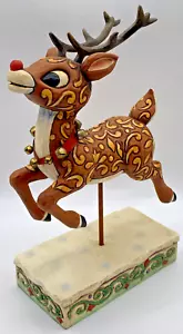 Jim Shore Traditions ~ Rudolph das Rentier mit der roten Nase (springend) - Bild 1 von 13