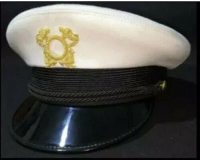 Replica Cappello da Capitano, Cappello da Skipper, Cappello da Yachting Bianco - Copia - Immagine 1 di 4