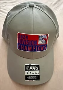 NY RANGERS HAT SNAPBACK FANATICS 2024 DIVISION CHAMPION CAP STANLEY CUP PLAYOFFS - Picture 1 of 7