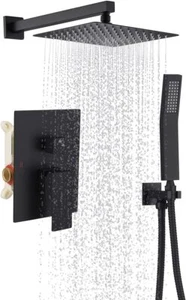 Komplett 10 Zoll Regenduschkopf mit Handdusche mit Ventil Komplettset - Bild 1 von 10