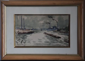 Fernand Herbo (1905-1995) - Péniches à Argenteuil - Bild 1 von 4
