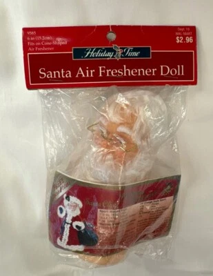 Air Freshener 圣诞老人娃娃 带钩针图案 6 英寸 H #9585 全新旧货 98' — 第 1/4 张图片
