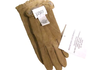 LIZDEN Washable Leather Suede Gloves M NWT - Picture 1 of 7