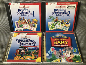 Lot of (4) Reader Rabbit CD-Roms:  Reading Developmant 1 &2, Journey & Playtime