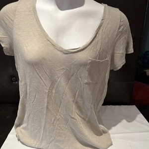 Torrid Shirt Short Sleeve Shirt Sz 00 Taupe Front Pocket - Picture 1 of 8