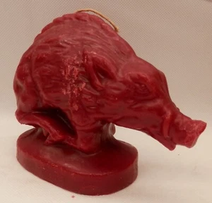 Candela cera mascotte college vintage Arkansas Razorbacks maiale alta 4,75" - Foto 1 di 6