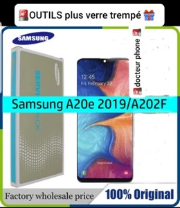 VITRE TACTILE + ECRAN LCD ORIGINAL COMPLET sur chassis GALAXY A20e NOIR A202 🚨 - Zdjęcie 1 z 2