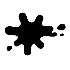 LAMBRETTA GP/DL 125 150 200 GLOSS BLACK INK SPOT / SPLAT LEGSHIELD DECAL STICKER - Picture 1 of 2