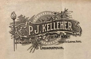 P. J. Kelleher, The Hat Man 1920's Letter 111 W. Washington St Indianapolis, In. - Picture 1 of 3