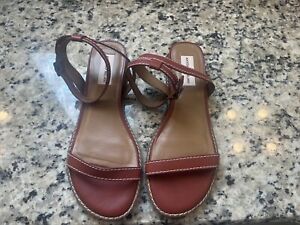 Antonio Melani Red Brown Sandals Size 10