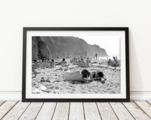 Foto vintage - Playa desnuda años 60 - Fotografía, decoración del hogar, arte de bar - Imagen 1 de 1