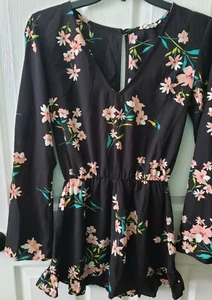 Pins and Needles Urban Outfitters Womens Romper Black Ruffles MRSP $58 Choose Sz - Picture 1 of 6