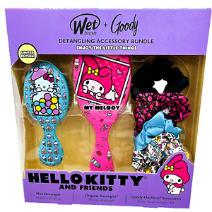 Sanrio Hello Kitty My Melody Wet Brush Goody Detangling Bundle Brush Scrunch Set