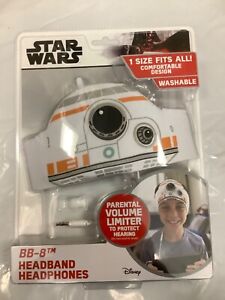 Star Wars Disney Headband Headphones BB-8 Kids NEW OSFA Volume Control Protect