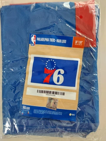 Philadelphia 76ers - Main Logo 36" x 60" Flag by Desert Cactus - NEW! Cover