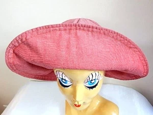Vintage 1960s 70s Madcaps Paris Red Floppy Hat Boho Summer Sun Cap Beach Skater - Picture 1 of 12