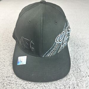North Carolina Tar Heels Hat Mens Size S/M Black Top of the World Fitted Cap