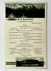 1931 Alaska Line SS menu dîner nord-ouest navire de croisière chef McLean Ketchikan