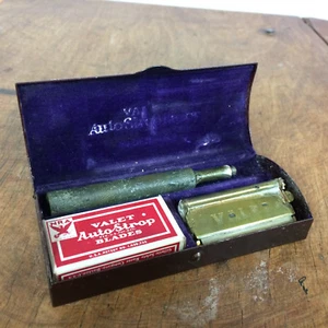 Mens Vintage 30s 40s Antique Valet Auto Strop Shaving Razor Blades Case WWII - Picture 1 of 7