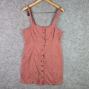 Jay Jays Dress Womens 14 Pink Sleeveless Button Front Casual Summer Spring 5149 - Picture 1 of 12