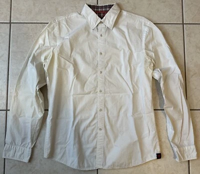 Camisa de vestir con botones de diseñador de manga larga Strellson para hombre - Blanca L Foto 1 de 4