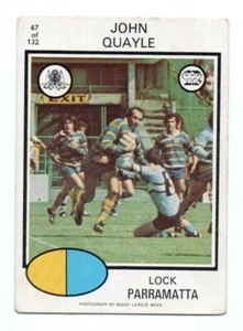 1975 Nrl Rugby League Scanlens (67) John QUAYLE Eels - Bild 1 von 2