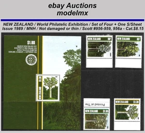 New Zealand, 1989, Sc.956-59+56a, WORLD PHILATELIC EX., MNH, Cat.$8.15 - Picture 1 of 1