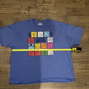Super Mario Bros Blue T-shirt. Adult 4XL. 50/50 Blend  Browser Jr Big Tall - Picture 1 of 4