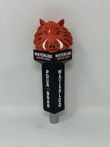 Beer Tap Handle Waterloo Brewing Figural Warthog Beer Pour Boar HTF - Picture 1 of 1