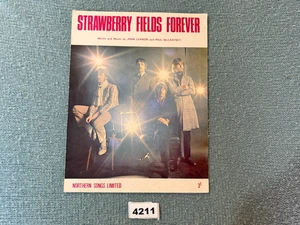 Beatles "Strawberry fields forever" 1967 Sheet music RARE CONDITION NM 4211 - Picture 1 of 3