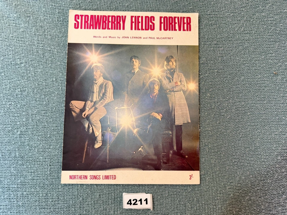 Beatles "Strawberry fields forever" 1967 Sheet music RARE CONDITION NM 4211 - Image 1 of 3