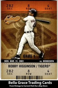 2003 Fleer Authentix Bobby Higginson #96 Detroit Tigers MLB Baseball - Picture 1 of 2