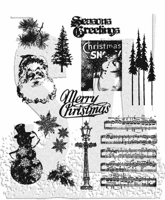 Stampers Anonymous Tim Holtz Mounted Rubber Stamps Mini Holidays 2  CMS096 - Image 1 of 4