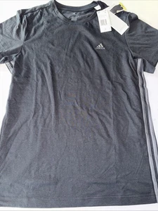 T-shirt Adidas donna Essentials 3 strisce cotone manica corta taglia S nera - Foto 1 di 9