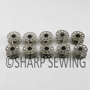 Class-15 10 Metal Bobbins Brother, Baby Lock,Singer,Janome, Necchi Kenmore #2518 - Picture 1 of 2