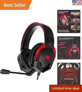 Immersive Over-Ear Gaming Headset with Adjustable Mic for All Console Systems - Picture 1 of 10