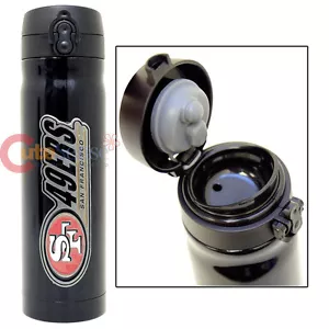 Bicchiere San Francisco 49ers tazza da viaggio isolata sottovuoto NFL logo metallo emblema - Foto 1 di 4