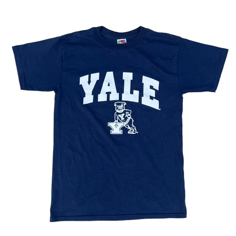 Vintage YALE University Bulldogs SpellOut Graphic T-shirt Size M 90s FTOL Cover