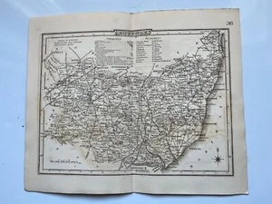 Suffolk England antique map engraving c1840 Dugdale / Tallis - Picture 1 of 6