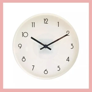 Wall Clock Quartz Round Wall Clock Silent Non-ticking Battery Operated White - Picture 1 of 5