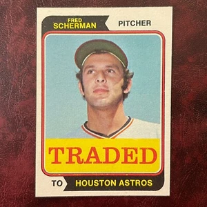 1974 Topps Traded Set FRED SCHERMAN #186T ASTROS - NM/MINT+ *HIGH GRADE* VENDING - Picture 1 of 2