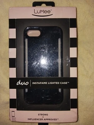 Funda iluminada LuMee Duo Instafame para iPhone 8/7/6 - negra brillante Foto 1 de 2