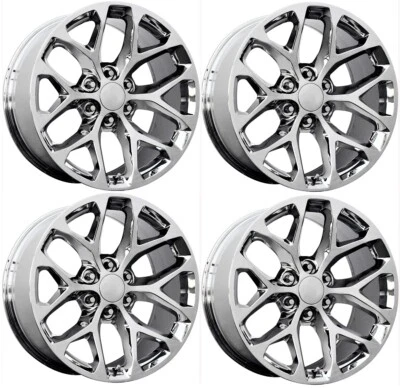 22 CHROME SNOWFLAKE WHEELS RIMS 22X9 REPLICA FITS CADILLAC ESCALADE DENALI GMC - Изображение 1 из 3