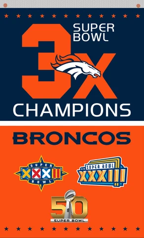 Denver Broncos football 3x Champions Memorable flag 90x150cm 3x5ft Best banner Cover