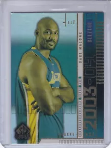 KARL MALONE 2003-04 CUBIERTA SUPERIOR SP FIRMA SERIE ORO #011/100 #41 LAKERS - Imagen 1 de 2