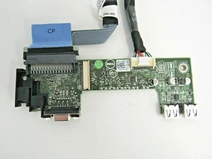 Dell 64TC3 PowerEdge R420 Front Control Panel Board 2xUSB VGA w/ Cables 27-4 - Picture 1 of 6